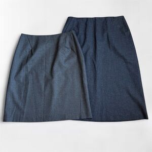 J. McLaughlin Work Skirt Lot of 2 Gray Pencil Skirts Size 10 Career